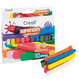 ست خمیر بازی فوق نرم کریل (Creall) کد 25045 حجم 12گرمی بسته 10 رنگ ی