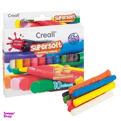 ست خمیر بازی فوق نرم کریل (Creall) کد 25045 حجم 12گرمی بسته 10 رنگ ی