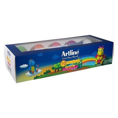 خمیر بازی آرت لاین (Art Line) مدل ویژه ظرف تخم مرغی 801E10 بسته 10 رنگ حجم 20 گرم