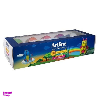 خمیر بازی آرت لاین (Art Line) مدل ویژه ظرف تخم مرغی 801E10 بسته 10 رنگ حجم 20 گرم