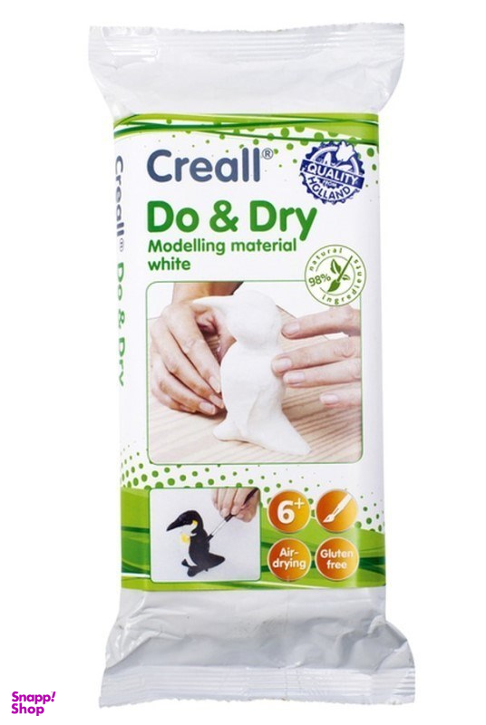 خمیر مجسمه سازی کریل (Creall) مدل Do And Dry رنگ سفید کد 26000 حجم 1000 گرمی