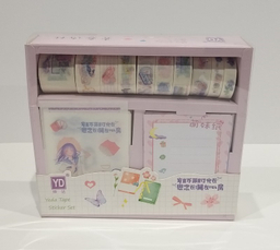 ست چسب کاغذی و استیکر و کاغذ یادداشت کینگ (King) مدل 472