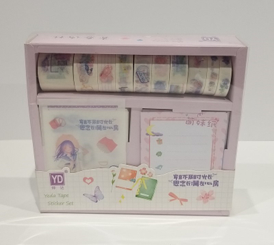 ست چسب کاغذی و استیکر و کاغذ یادداشت کینگ (King) مدل 472