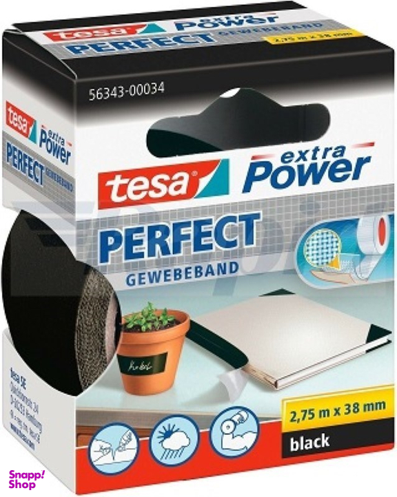 چسب برزنتی تسا (Tesa) مدل 00034-56343 رنگ مشکی