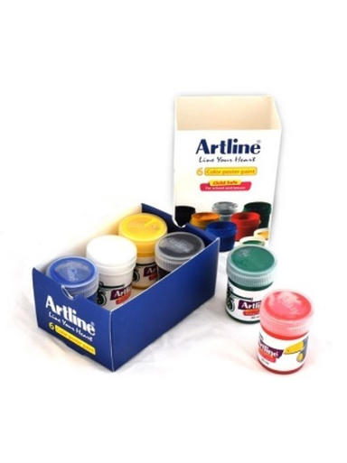 گواش آرت لاین (Art Line) مدل پلاستیکی 820PL6 بسته 6 رنگ