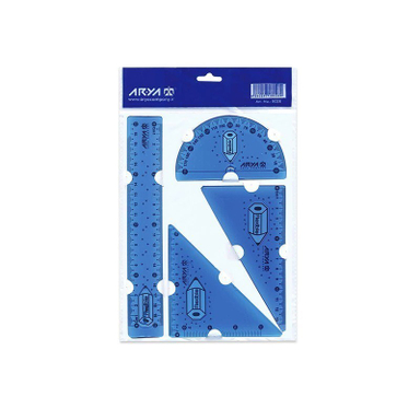 ست ژله ای خط کش گونیا نقاله آریا (Arya) کد 8038