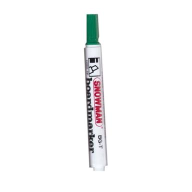 ماژیک وایت برد نوک تخت اسنومن (Snowman) مدل BG-T-04 رنگ سبز