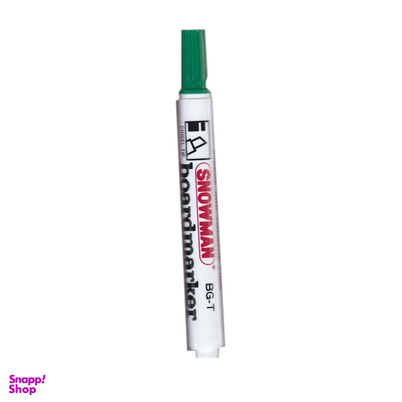 ماژیک وایت برد نوک تخت اسنومن (Snowman) مدل BG-T-04 رنگ سبز