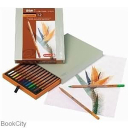 مداد رنگی 12 رنگ برونزیل (Bruynzeel) کد 8805H12 جعبه چوبی