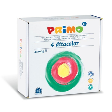 رنگ انگشتی پریمو (Primo) مدل بسته بندی مقوایی 224TD100S4 بسته 4 رنگ حجم 100 گرم