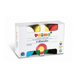 رنگ انگشتی پریمو (Primo) مدل بسته بندی مقوایی 226TD50S بسته 6 رنگ حجم 50 گرم
