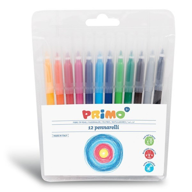 ماژیک نقاشی پریمو (Primo) مدل قابل شستشو ولتی 605PEN12B بسته 12 رنگ