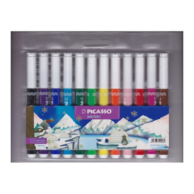 ماژیک 12 رنگ جامبو پیکاسو JUMBO MARKERS MG104
