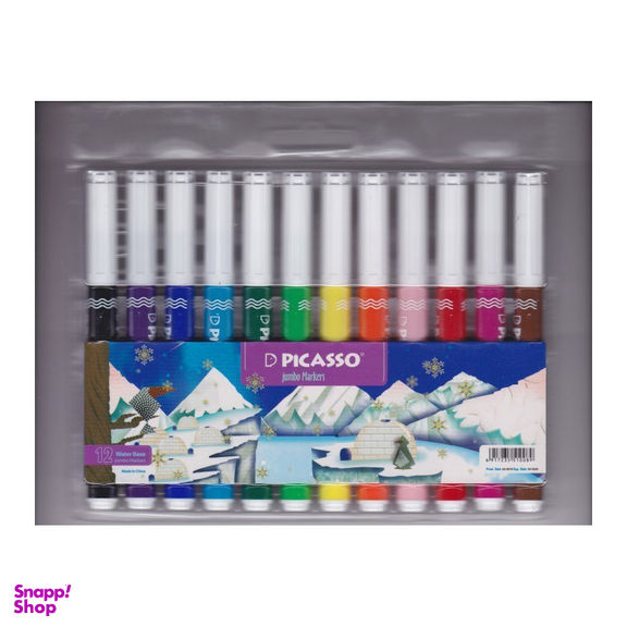 ماژیک 12 رنگ جامبو پیکاسو JUMBO MARKERS MG104