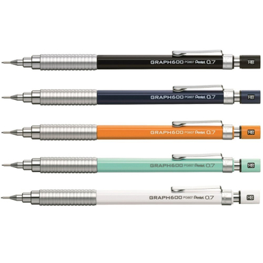 اتود 0.7 بدنه نارنجی گراف PENTEL GRAPH600 PG607-FX