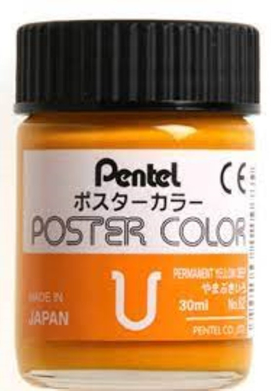 گواش 30میل PENTEL PERMANENT Yellow DEEP 62