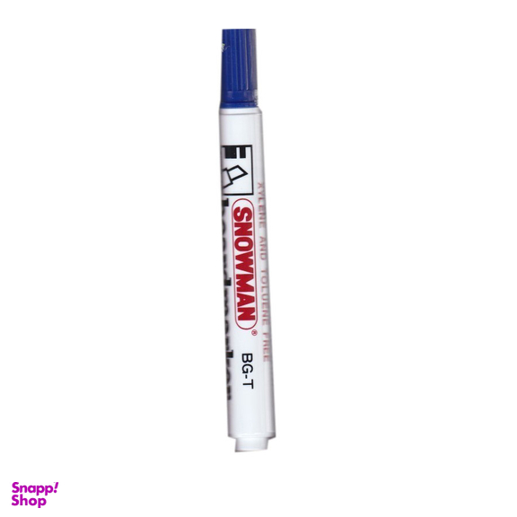 ماژیک وایت برد نوک تخت اسنومن (Snowman) مدل BG-T-03 رنگ آبی