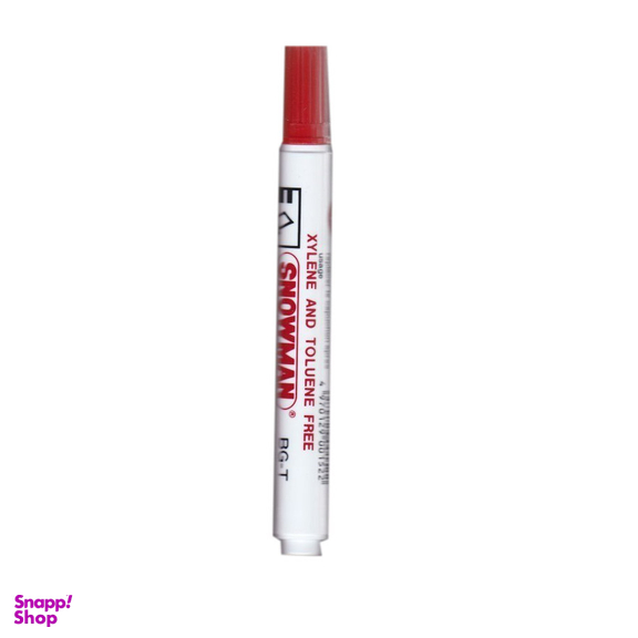 ماژیک وایت برد نوک تخت اسنومن (Snowman) مدل BG-T-02 رنگ قرمز