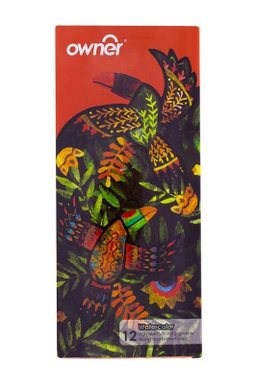 آب رنگ 12 رنگ اونر (Owner) کد 513912 جعبه مقوایی