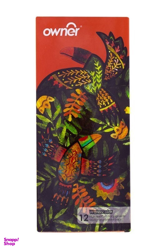 آب رنگ 12 رنگ اونر (Owner) کد 513912 جعبه مقوایی