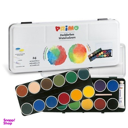 آب رنگ پریمو (Primo) مدل جعبه فلزی 134A24MGM بسته 24 رنگ
