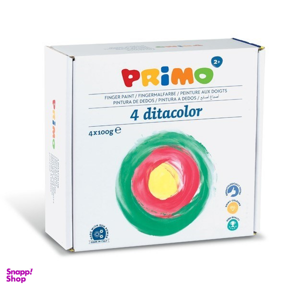 رنگ انگشتی پریمو (Primo) مدل بسته بندی مقوایی 224TD100S4 بسته 4 رنگ حجم 100 گرم