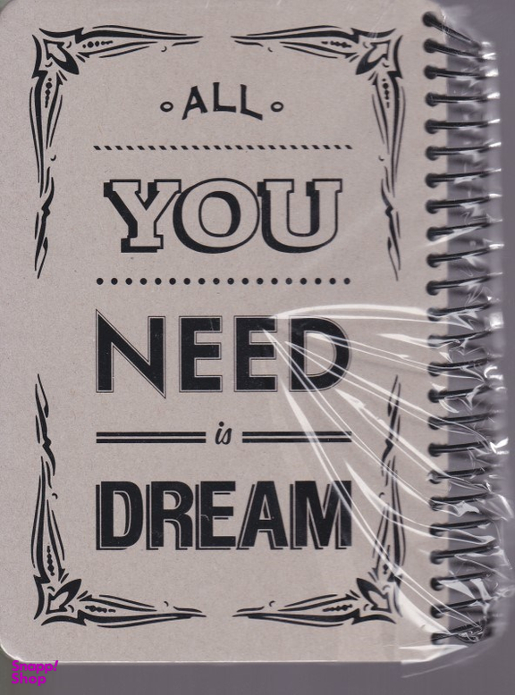 دفتر جلد سخت سیمی دات نوت (Dat Note) طرح RAW AND Grey -NEED رنگ طوسی سایز 14*21CM