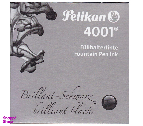 جوهر خودنویس شیشه ای پلیکان (Pelikan) مدل 4001 رنگ مشکی حجم 30 میلی لیتر