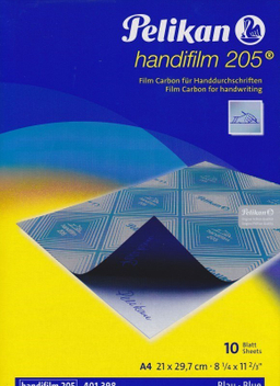 کاربن پلاستیکی HANDIFILM 205 رنگ آبی بسته 10 عددی