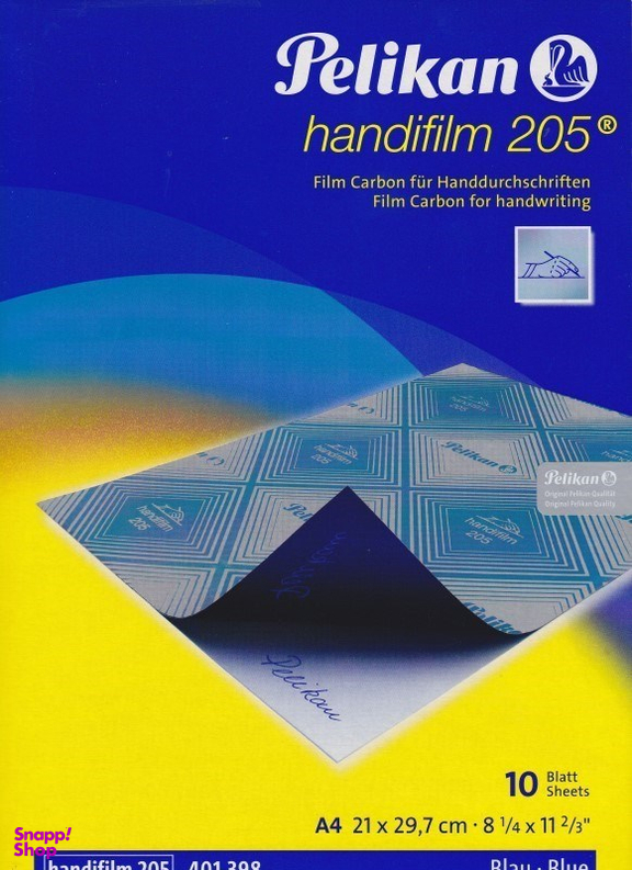کاربن پلاستیکی HANDIFILM 205 رنگ آبی بسته 10 عددی