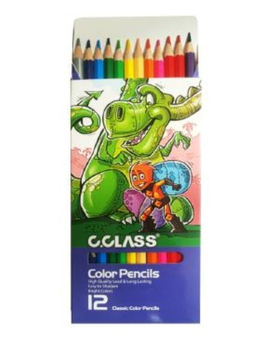 مداد رنگی 12 رنگ مقوایی سی کلاس PC457812