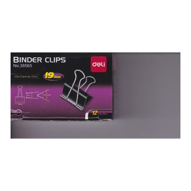 گیره دوبل 19 میل دلی بسته 12 عددی BINDER CLIPS 38565