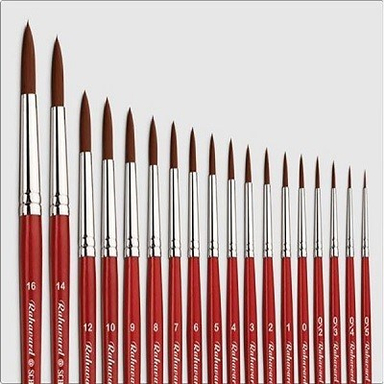 قلم مو دسته قرمز گرد شماره 2 رهاورد 111102