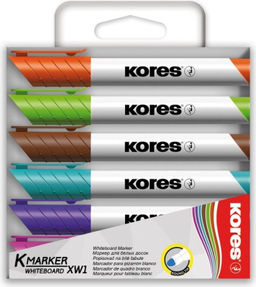ماژیک وایت برد نوک گرد بسته 6 رنگ KORES20802