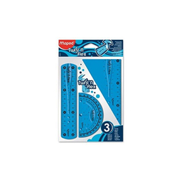 ست سه تکه خط کش گونیا نقاله 15 سانت Maped 895024