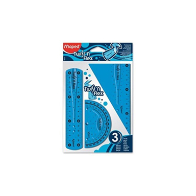 ست سه تکه خط کش گونیا نقاله 15 سانت Maped 895024