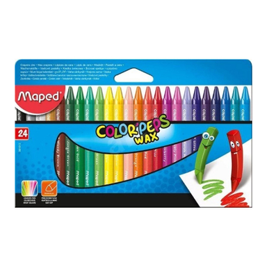 مداد شمعی 24 رنگ جعبه مقوایی مپد COLOR PEPS WAX 861013