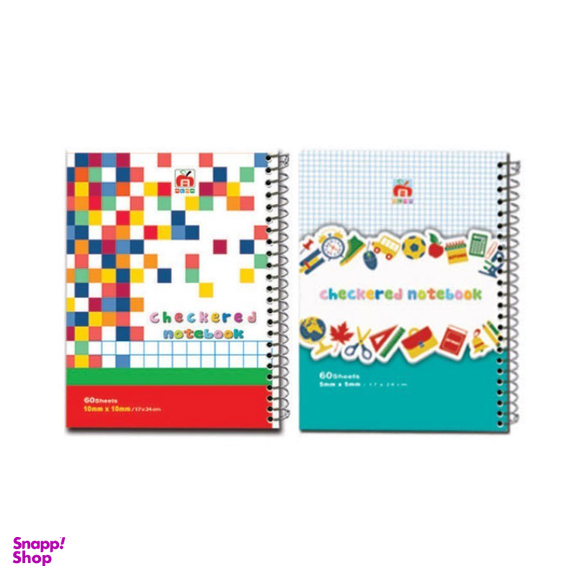 دفتر 60 برگ سیمی شطرنجی 5mm کد 7655