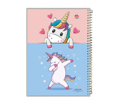 دفتر 60 برگ سیمی طلقی کارتونی دخترانه کد 7617