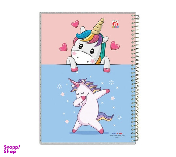 دفتر 60 برگ سیمی طلقی کارتونی دخترانه کد 7617