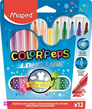 ماژیک 12 رنگ مقوایی مپد (Maped) مدل Long Life کد 369771