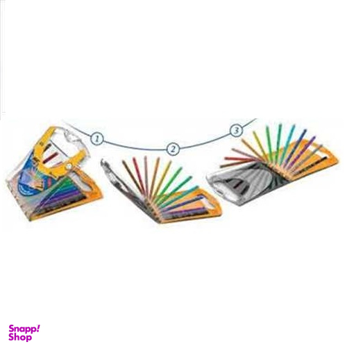 ماژیک رنگین کمان بیک (Bic) مدل تاشو 12 رنگ