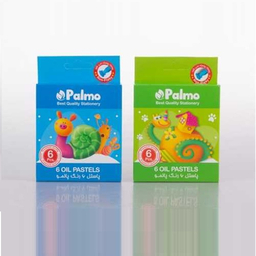 پاستل روغنی پالمو (Palmo) با جعبه مقوایی 6 رنگ