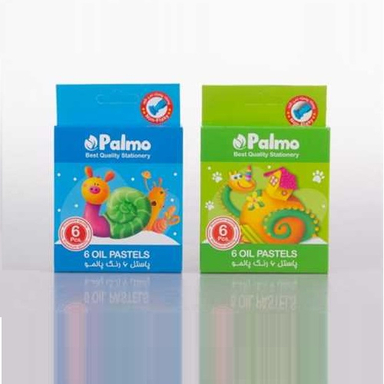 پاستل روغنی پالمو (Palmo) با جعبه مقوایی 6 رنگ