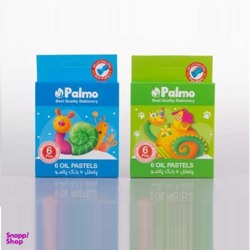پاستل روغنی پالمو (Palmo) با جعبه مقوایی 6 رنگ