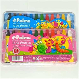 پاستل پالمو (Palmo) با جعبه طلقی 12 رنگ