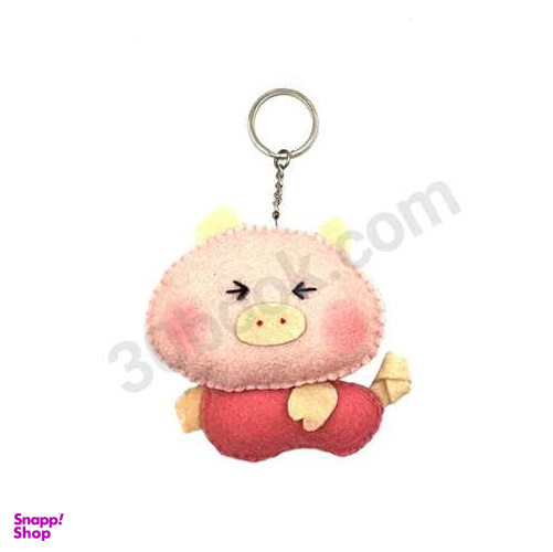 جاسوییچی جوهر مدل عروسک نمدی خوک صورتی