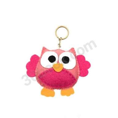 جاسوییچی جوهر مدل عروسک نمدی جغد صورتی