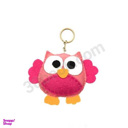 جاسوییچی جوهر مدل عروسک نمدی جغد صورتی