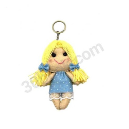 جاسوییچی جوهر مدل عروسک نمدی دختر لباس آبی با موی زرد